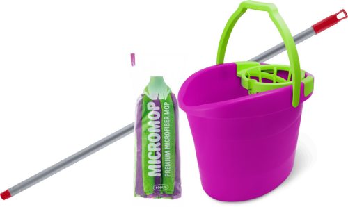 Bonus MicroMOP felmosó szett (vödör 18L, csavaró kosár, felmosó nyél, MicroMOP)