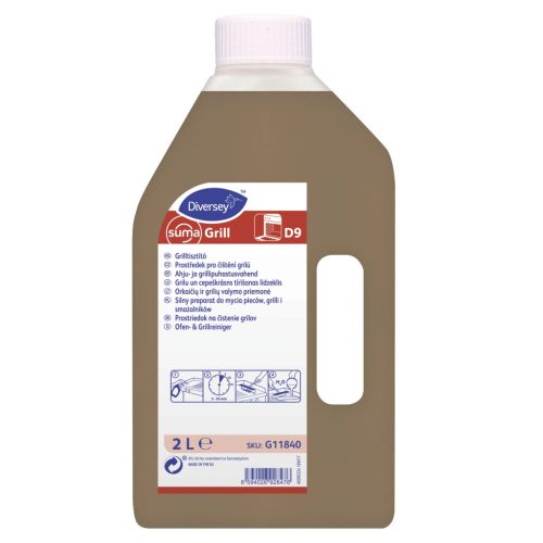 Suma D9 Grill folyékony sütő- és grilltisztító szer 2L (6db/karton)